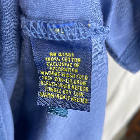 Ralph Lauren Blue V Neck Womens Tshirt- M - Picture 5 of 5